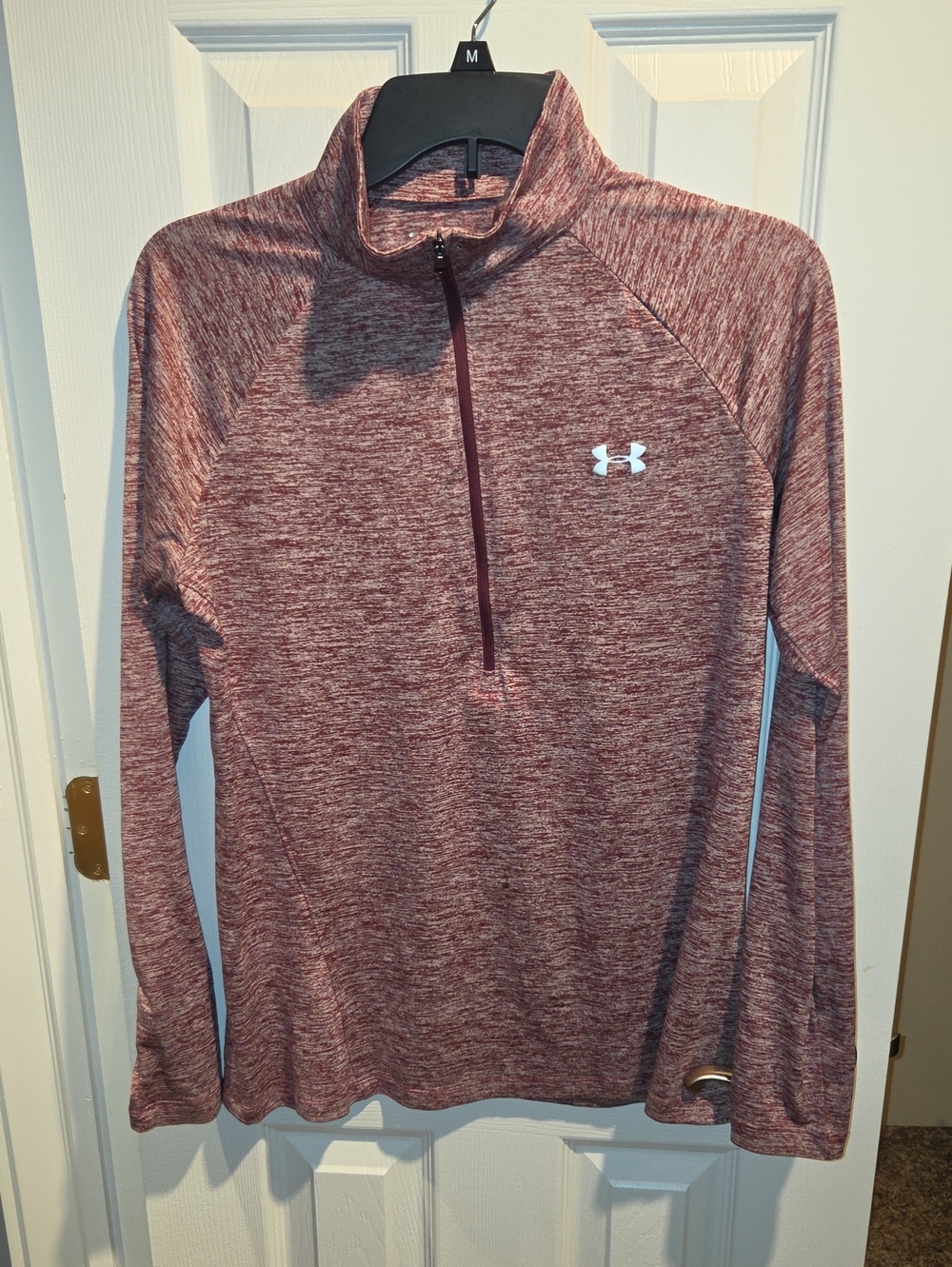 Under Armour Women's Maroon Heather 1/4 Zip Pullover
